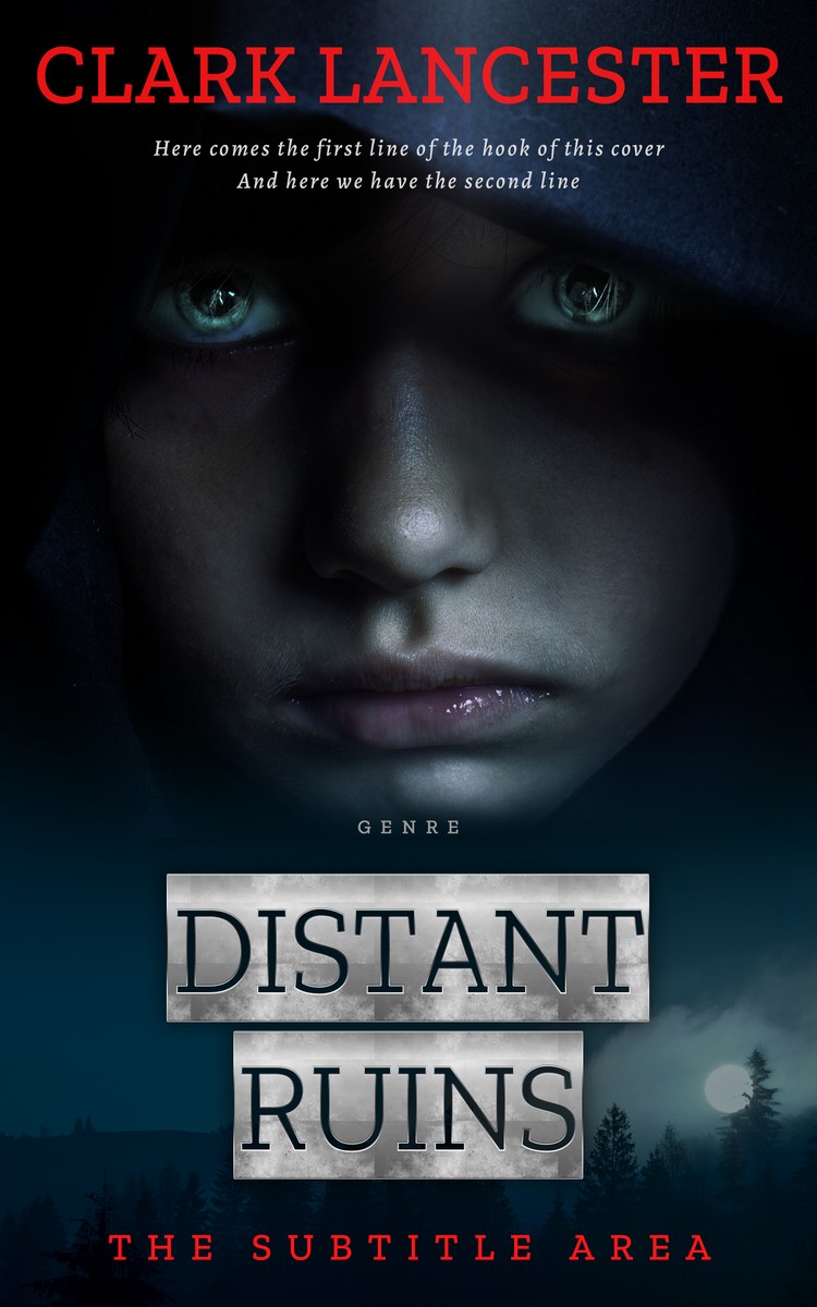 2D view of Ebony #3985 - Premade Fantasy Book Cover