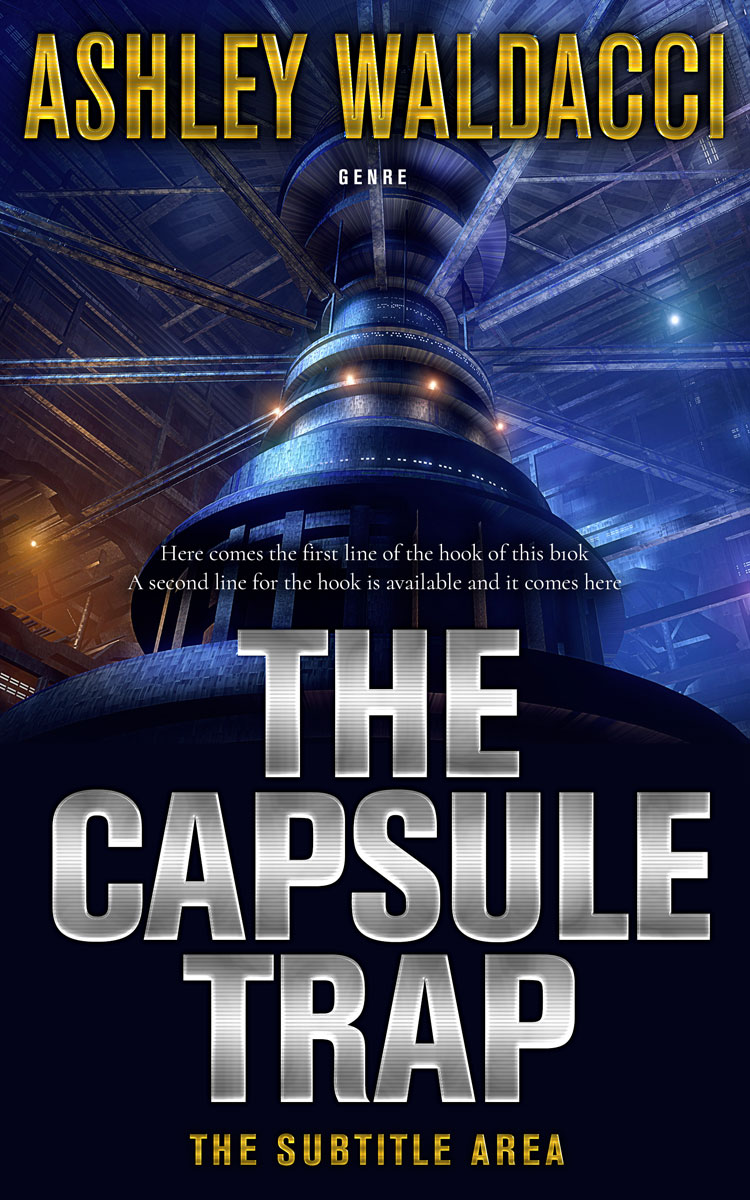 2D view of Premade Science Fiction Book Cover - Indian Khaki