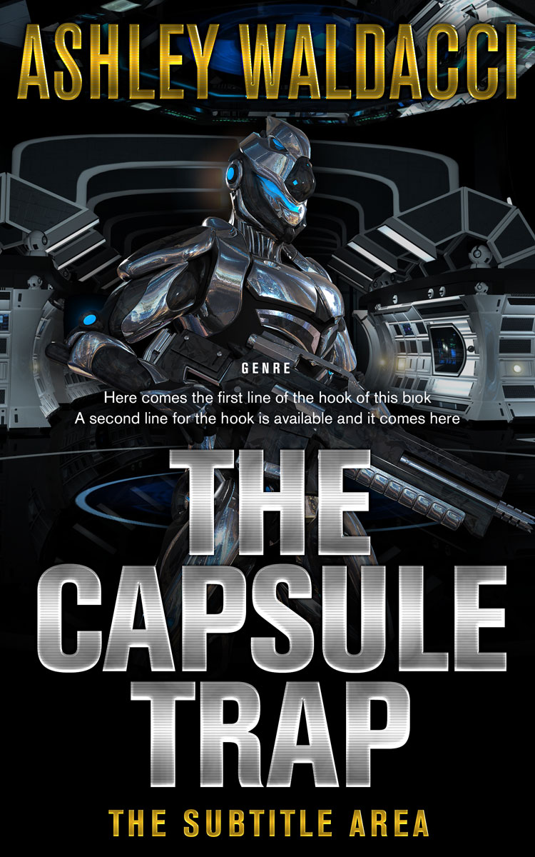 2D view of Heathered Gray #4289 - Premade Science Fiction Book Cover