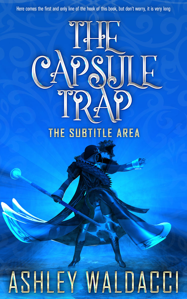 2D view of Science Blue #4296 - Premade Fantasy Book Cover