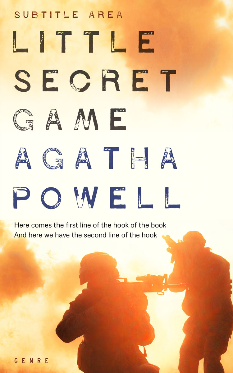 2D view of Premade Action & Adventure Book Cover - Citrine White