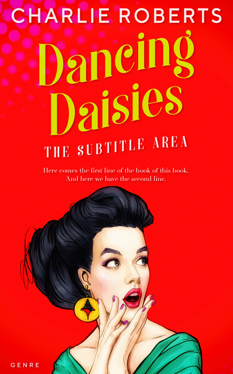 2D view of Premade Chick Lit Book Cover - Timber Green