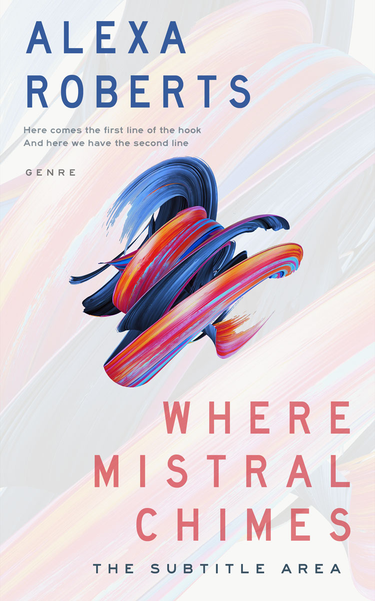 2D view of Ebb #4391 - Premade Abstract Book Cover