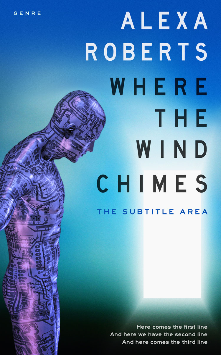 2D view of Premade Science Fiction Book Cover - Azure