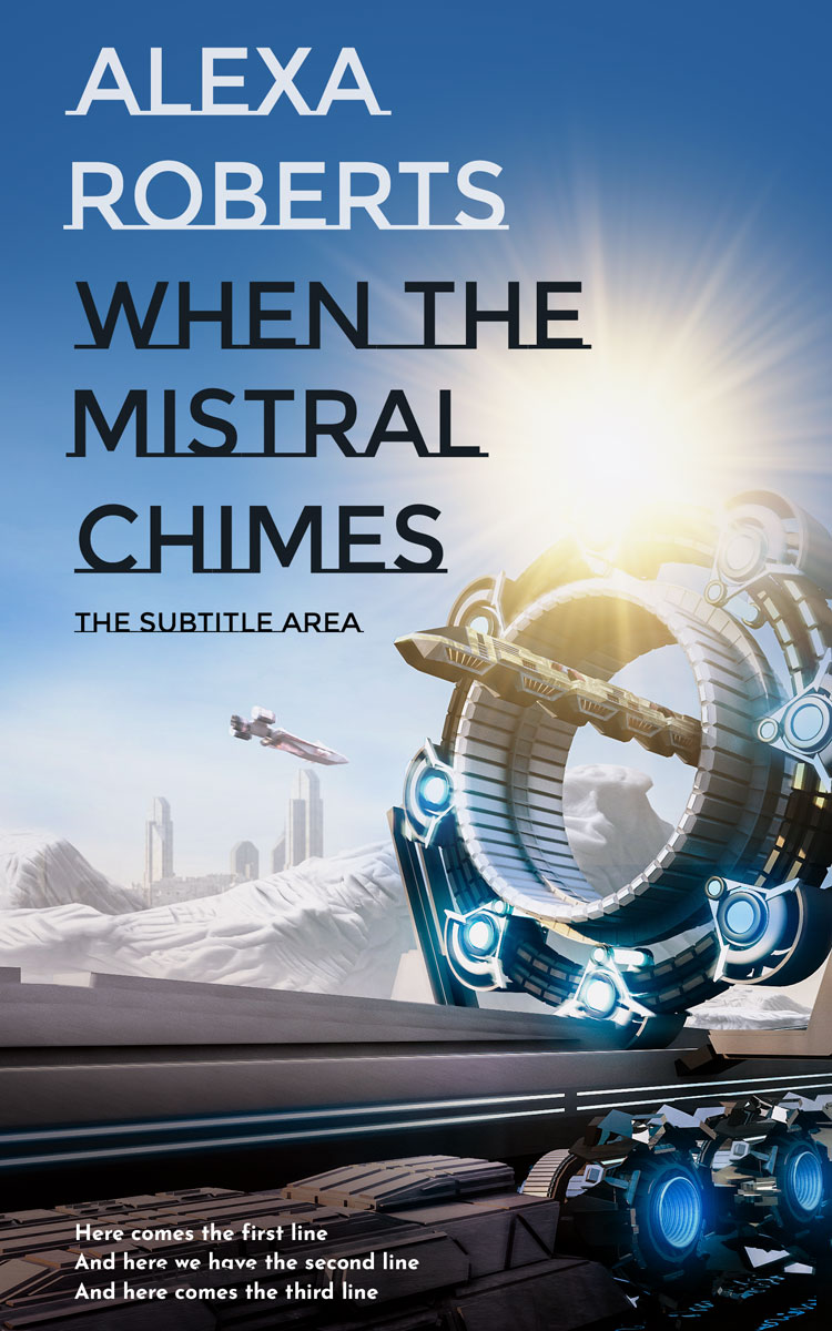 2D view of Kashmir Blue #4422 - Premade Science Fiction Book Cover