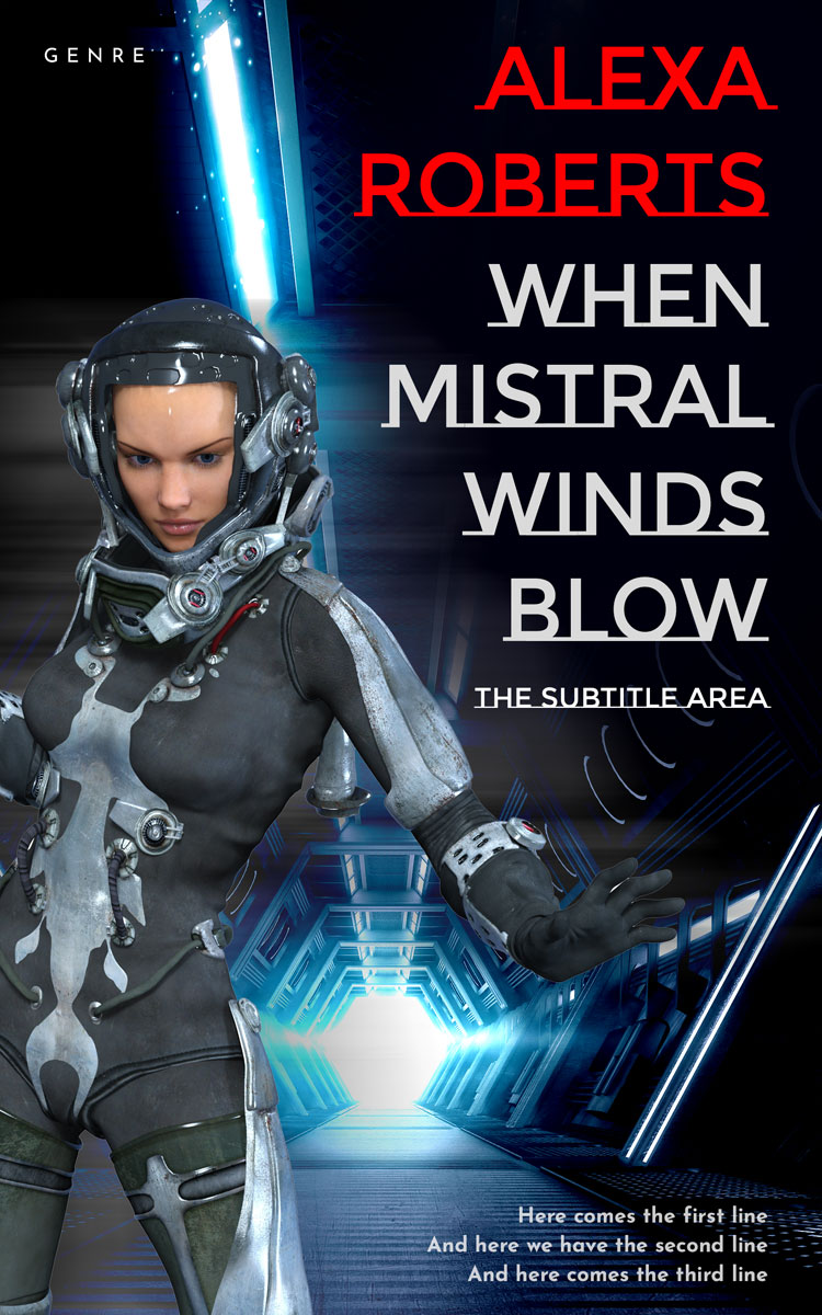 2D view of Mirage #4425 - Premade Science Fiction Book Cover