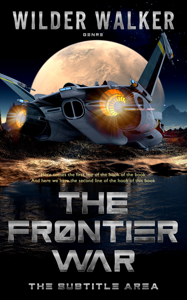 2D view of Rodeo Dust #4462 - Premade Science Fiction Book Cover