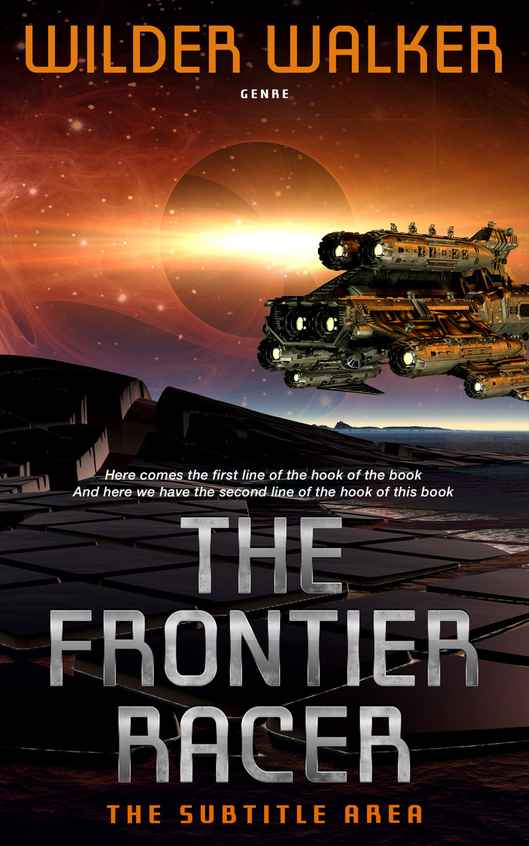 2D view of Antique Brass #4494 - Premade Science Fiction Book Cover