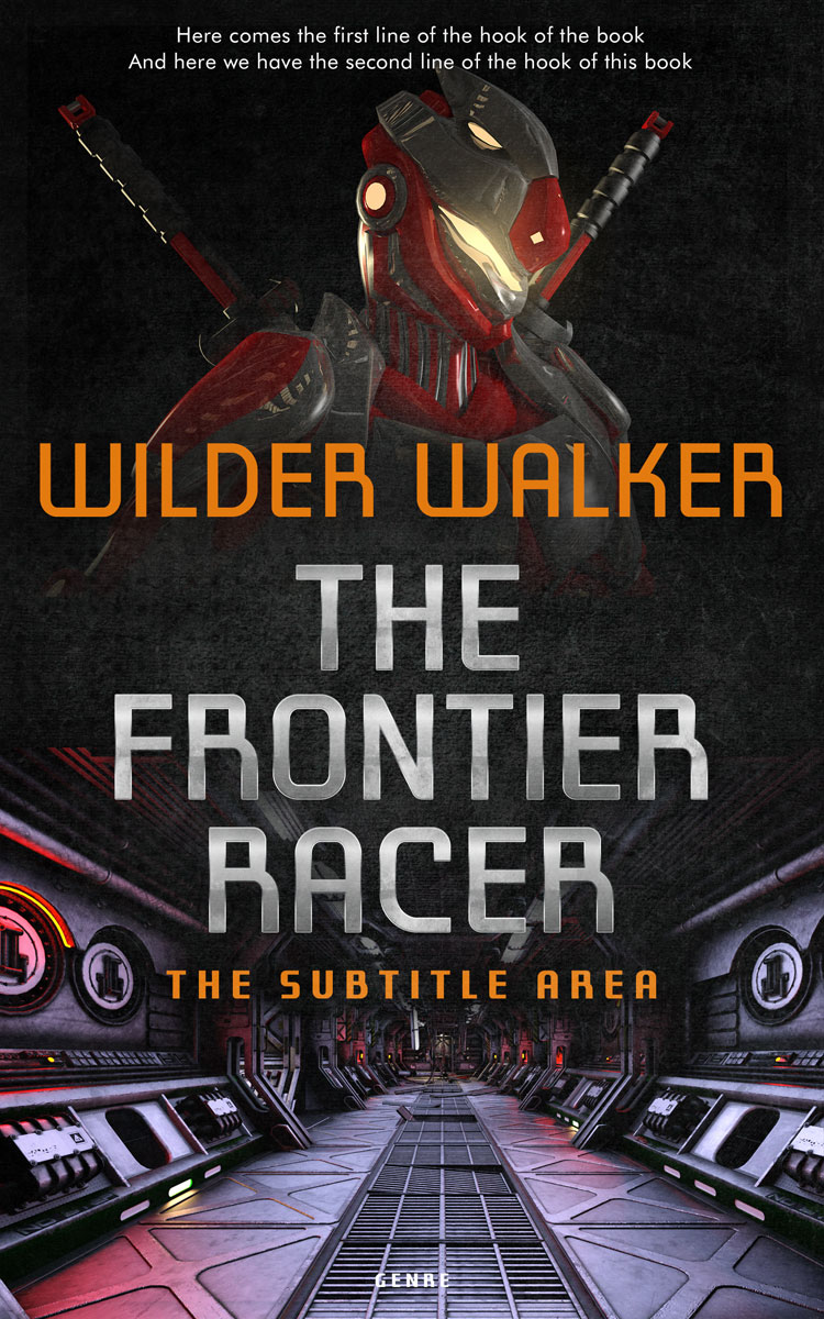 2D view of Cod Gray #4497 - Premade Science Fiction Book Cover