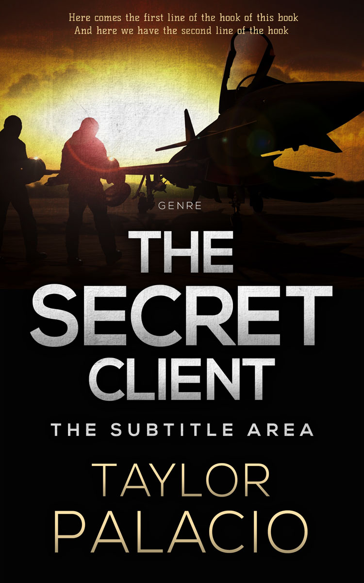 2D view of Premade Action & Adventure Book Cover - Asphalt