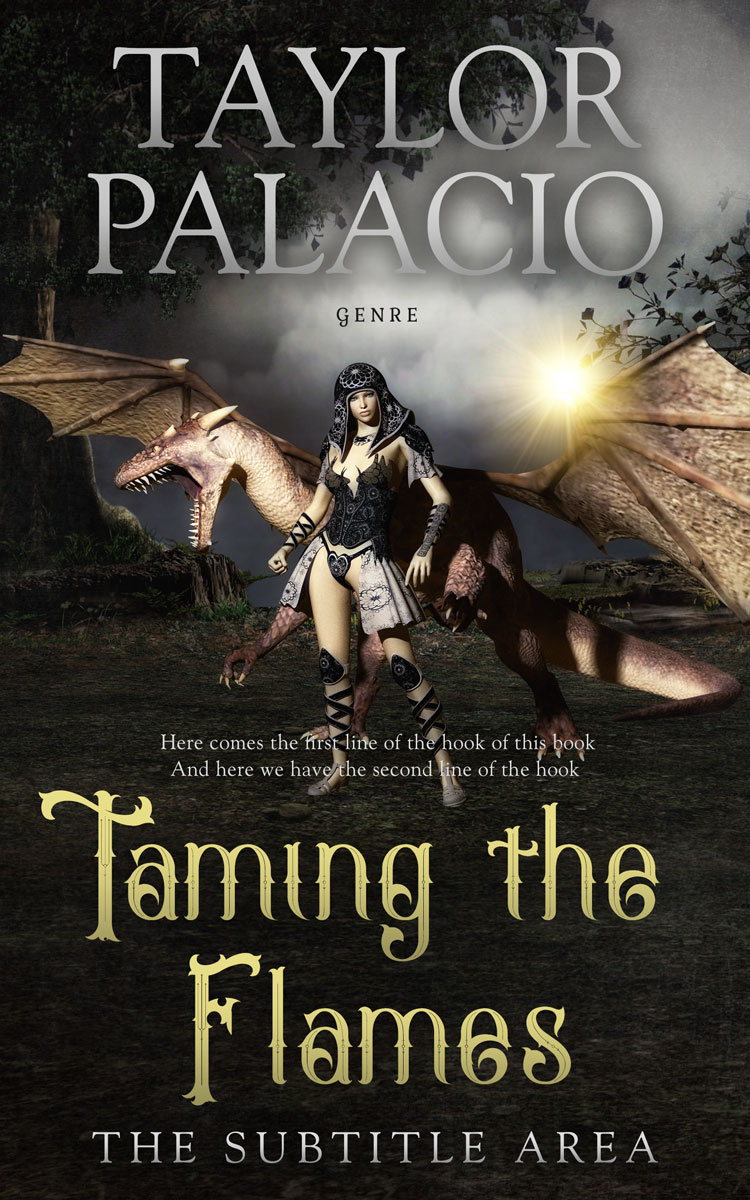 2D view of Bison Hide #4616 - Premade Fantasy Book Cover