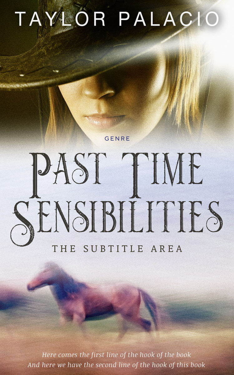 2D view of Premade Romance Book Cover - Swirl