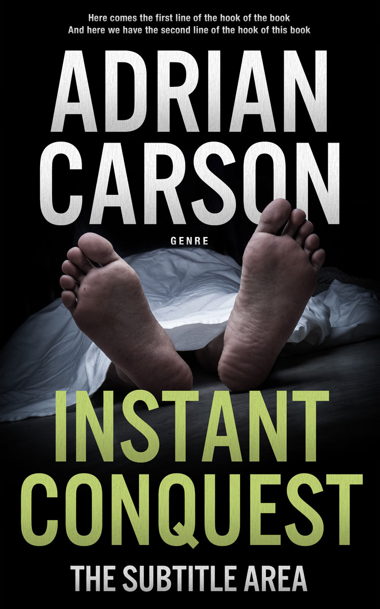 2D view of Premade Mystery & Thriller & Suspense Book Cover - Cod Gray