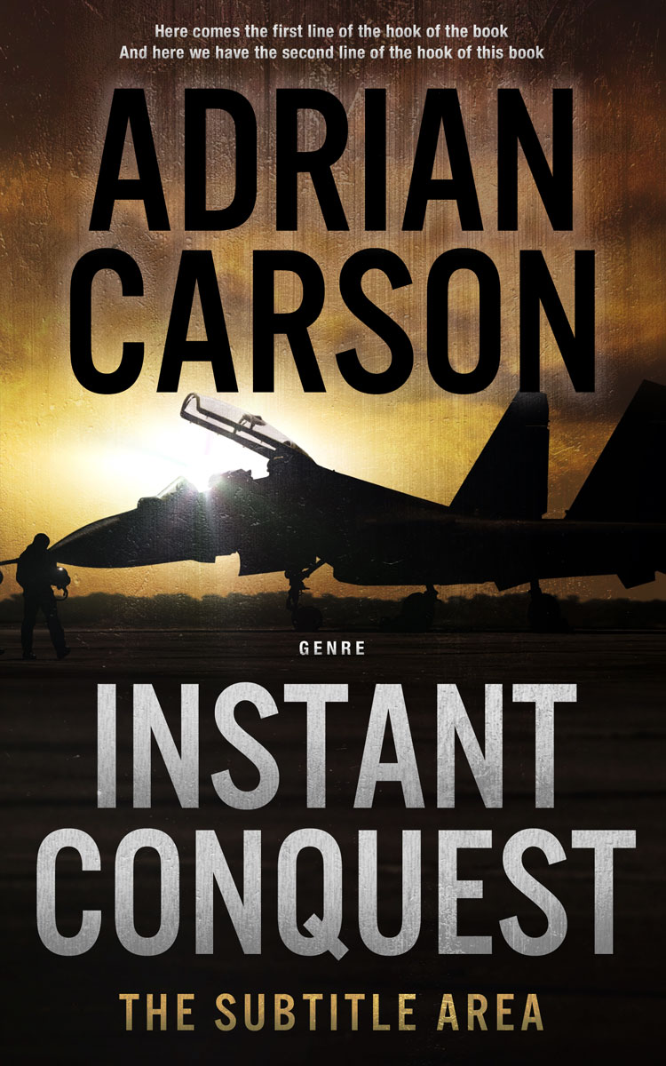 2D view of Premade Action & Adventure Book Cover - Indian Khaki