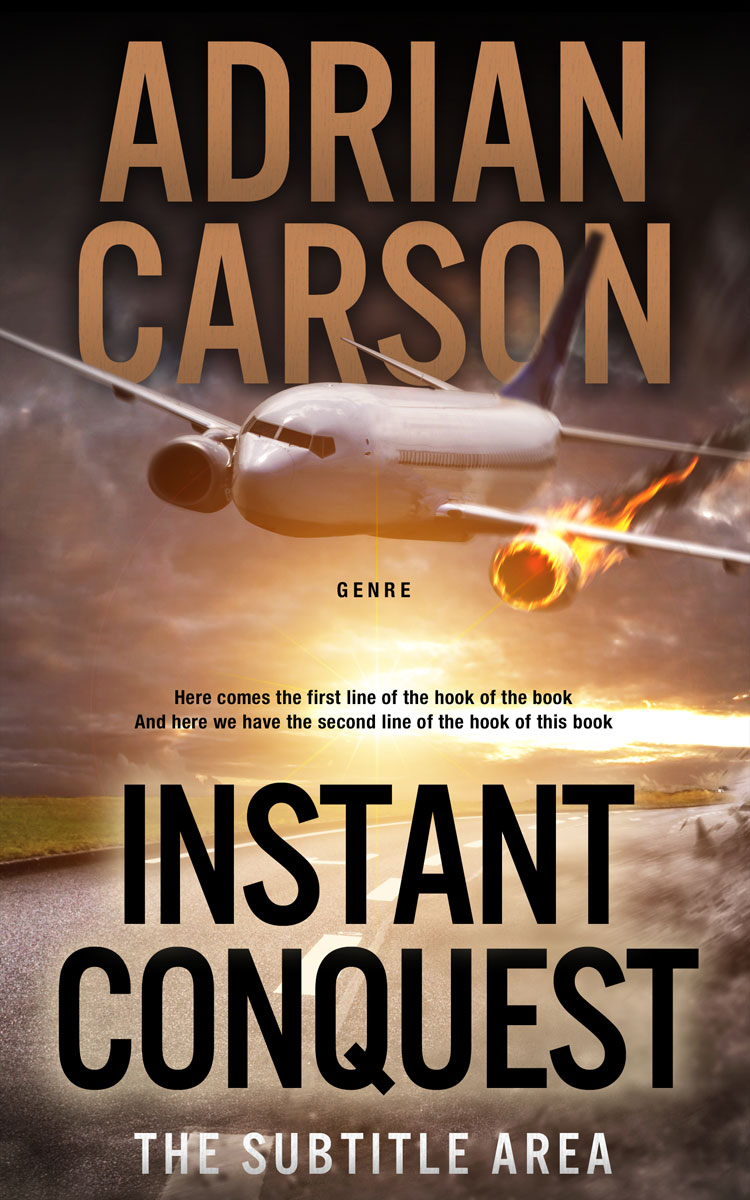 2D view of Premade Action & Adventure Book Cover - Leather