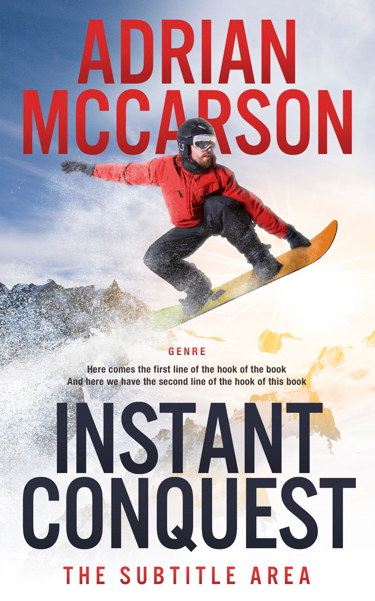 2D view of Oxford Blue #4700 - Premade Action & Adventure Book Cover