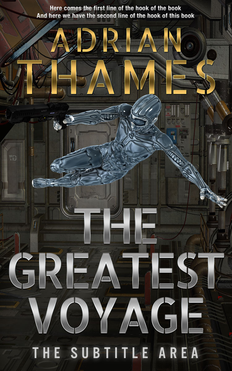 2D view of Premade Science Fiction Book Cover - Dune