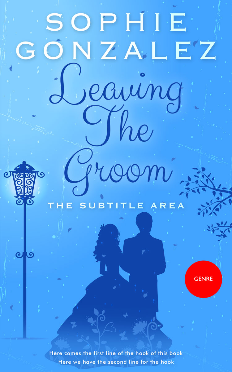 2D view of Premade Romance Book Cover - Cornflower Blue