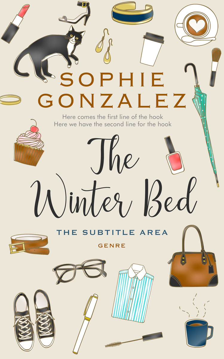 2D view of Pearl Bush #4843 - Premade Abstract Book Cover