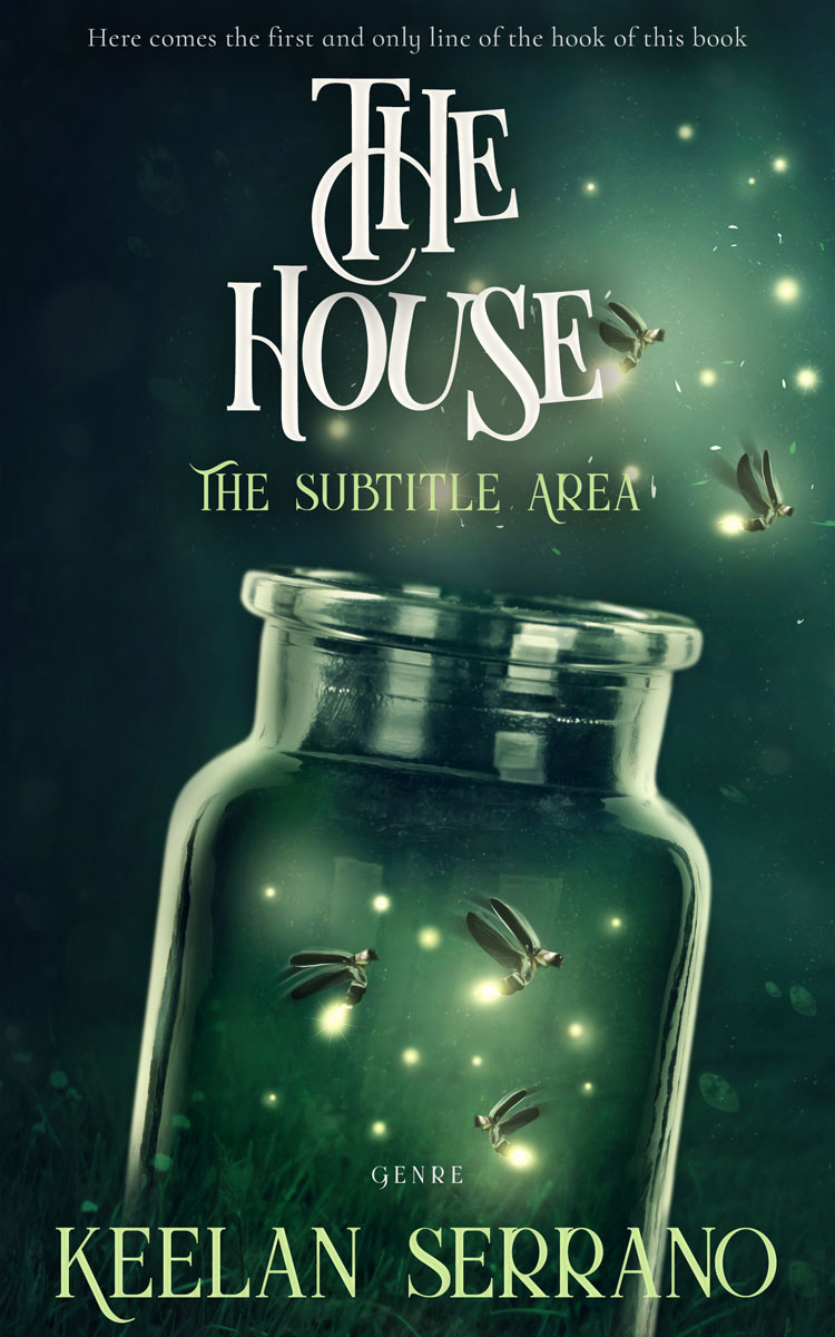 2D view of Gable Green #4864 - Premade Fantasy Book Cover