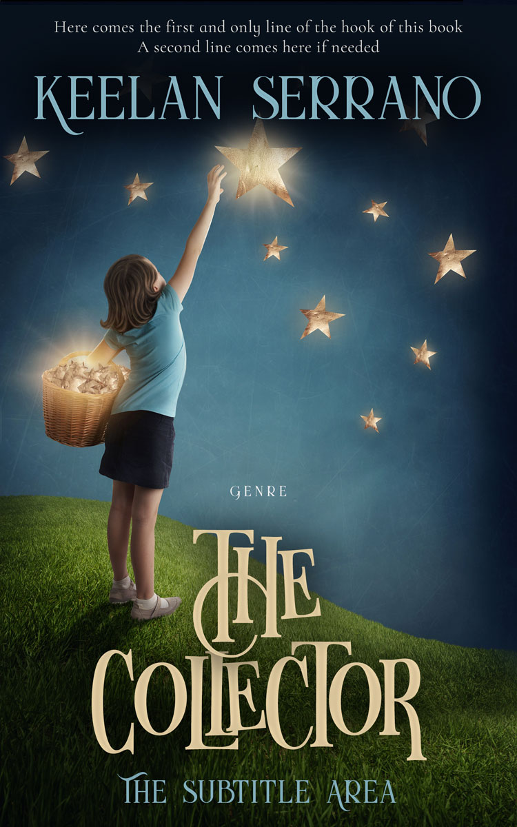 2D view of Premade Fantasy Book Cover - Outer Space