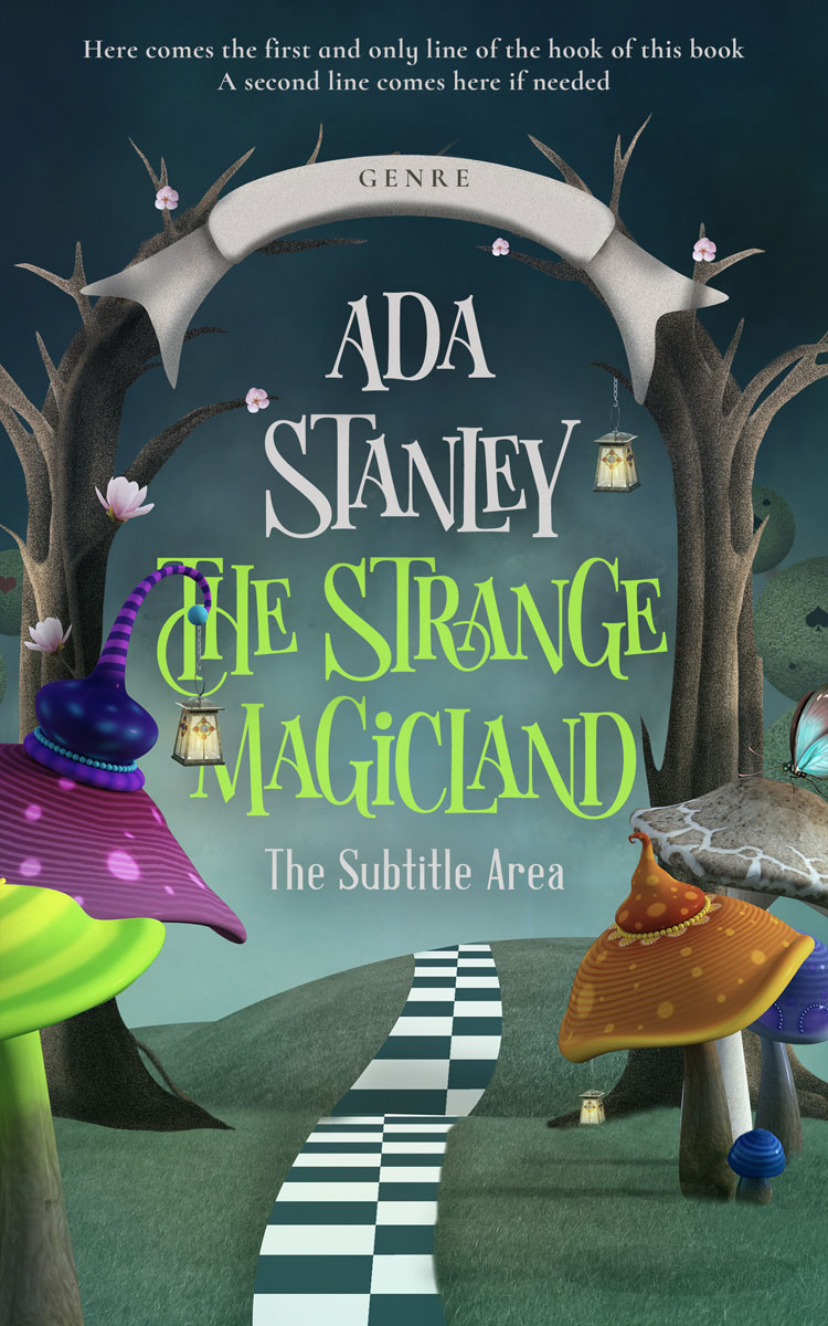 2D view of Outer Space #4878 - Premade Fantasy Book Cover