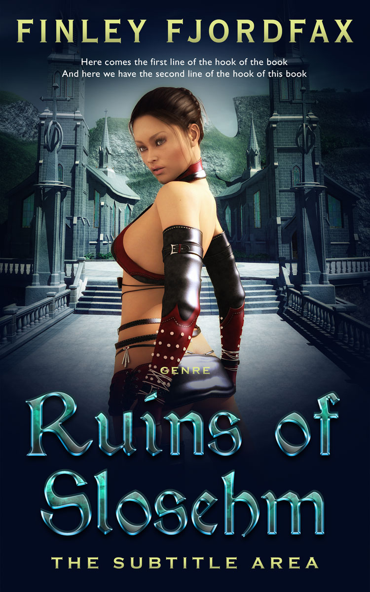 2D view of Ebony #4883 - Premade Fantasy Book Cover