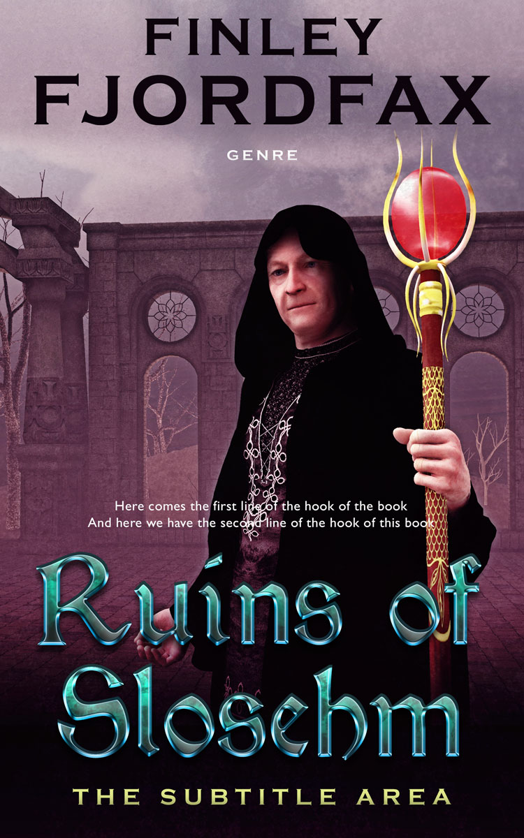 2D view of Premade Fantasy Book Cover - Cocoa Brown