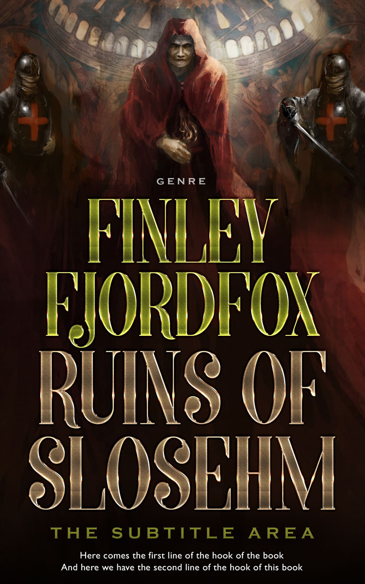 2D view of Premade Fantasy Book Cover - Coffee Bean