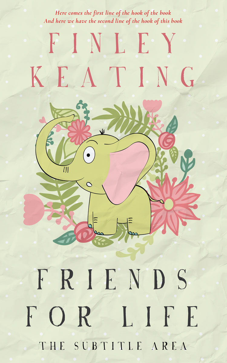 2D view of Premade Children's Book Cover - Satin Linen