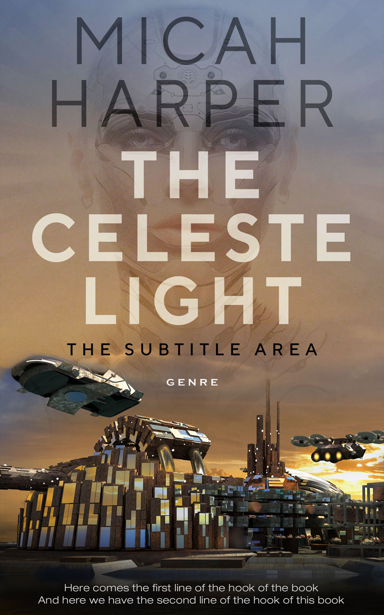 2D view of Americano #4924 - Premade Science Fiction Book Cover