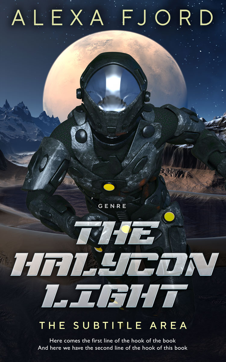 2D view of Ebony Clay #4929 - Premade Science Fiction Book Cover