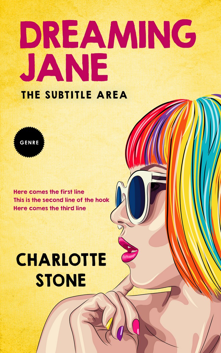 2D view of Premade Abstract Book Cover - Maize