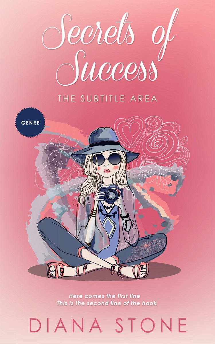 2D view of Premade Teen & Young Adult Book Cover - Petite Orchid