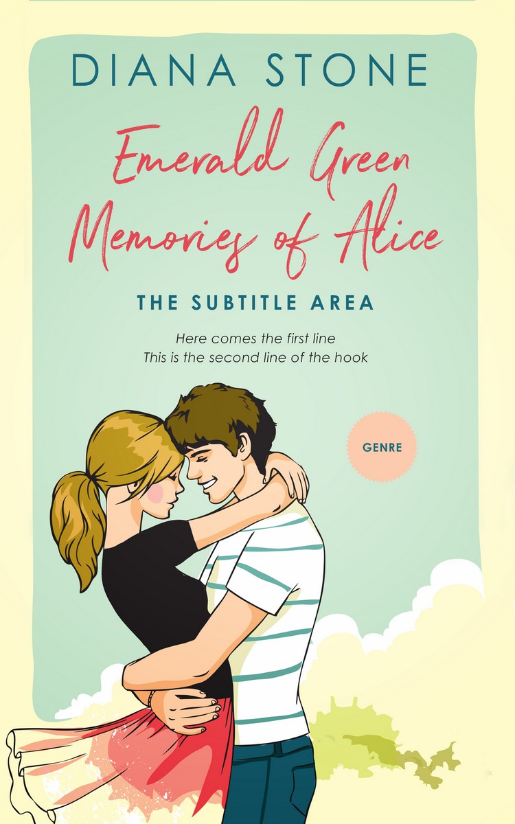 2D view of Beryl Green #5037 - Premade Romance Book Cover