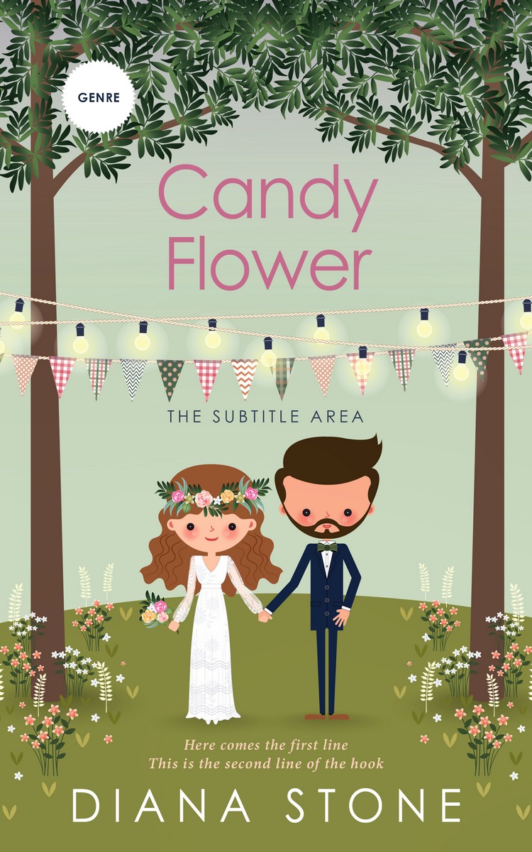 2D view of Foggy Gray #5042 - Premade Romance Book Cover