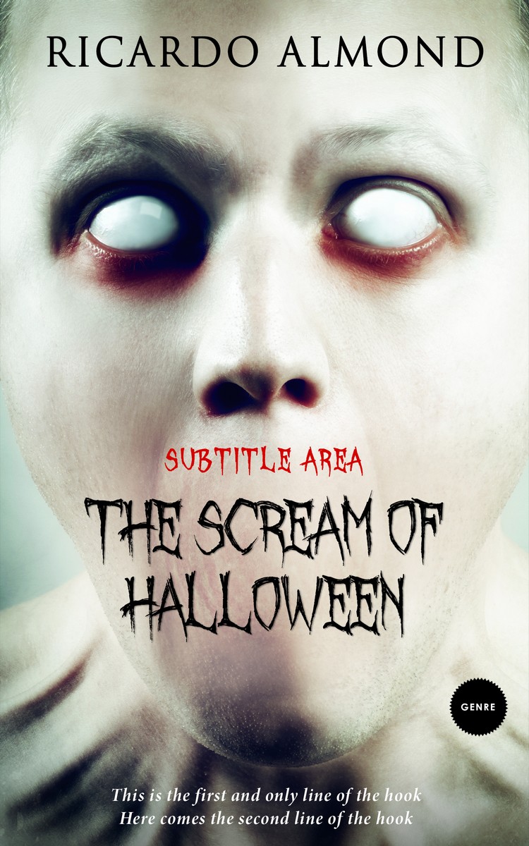 2D view of Premade Abstract Book Cover - Timberwolf