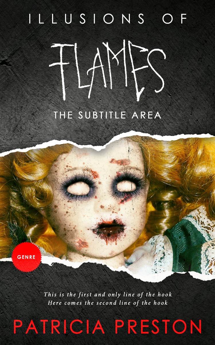 2D view of Premade Abstract Book Cover - Brandy