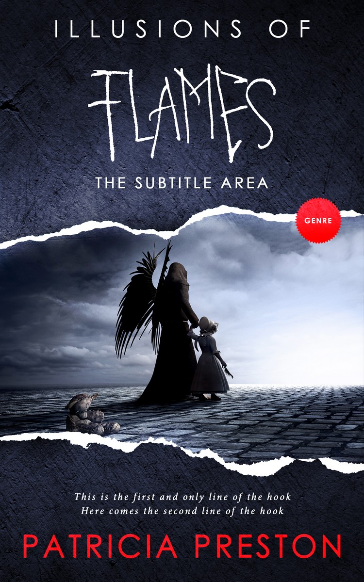 2D view of Premade Abstract Book Cover - Mirage