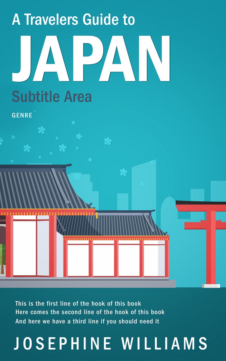 2D view of Premade Travel Book Cover - Eastern Blue