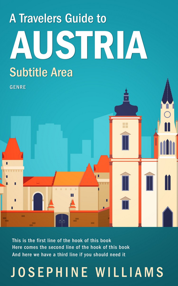 2D view of Premade Travel Book Cover - Eastern Blue