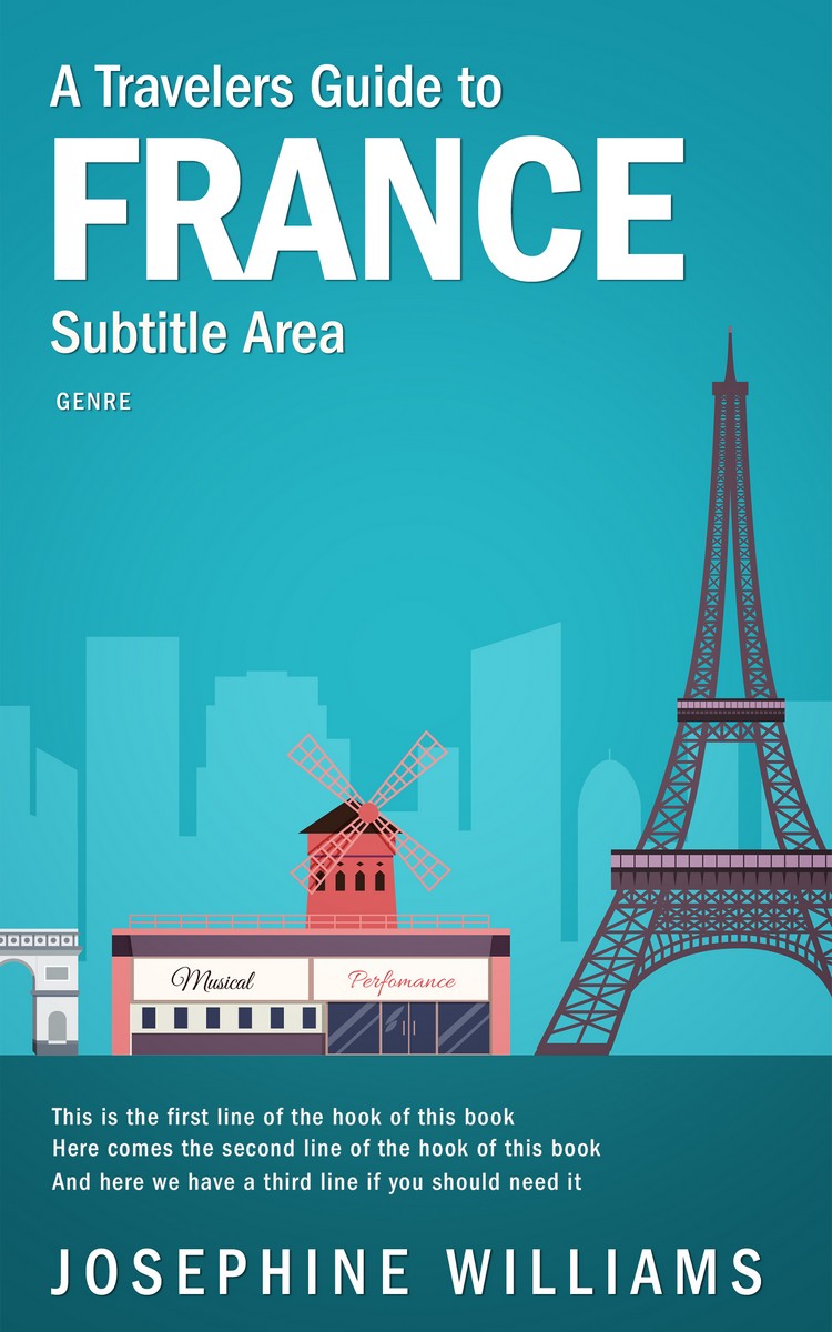 2D view of Eastern Blue #5497 - Premade Travel Book Cover