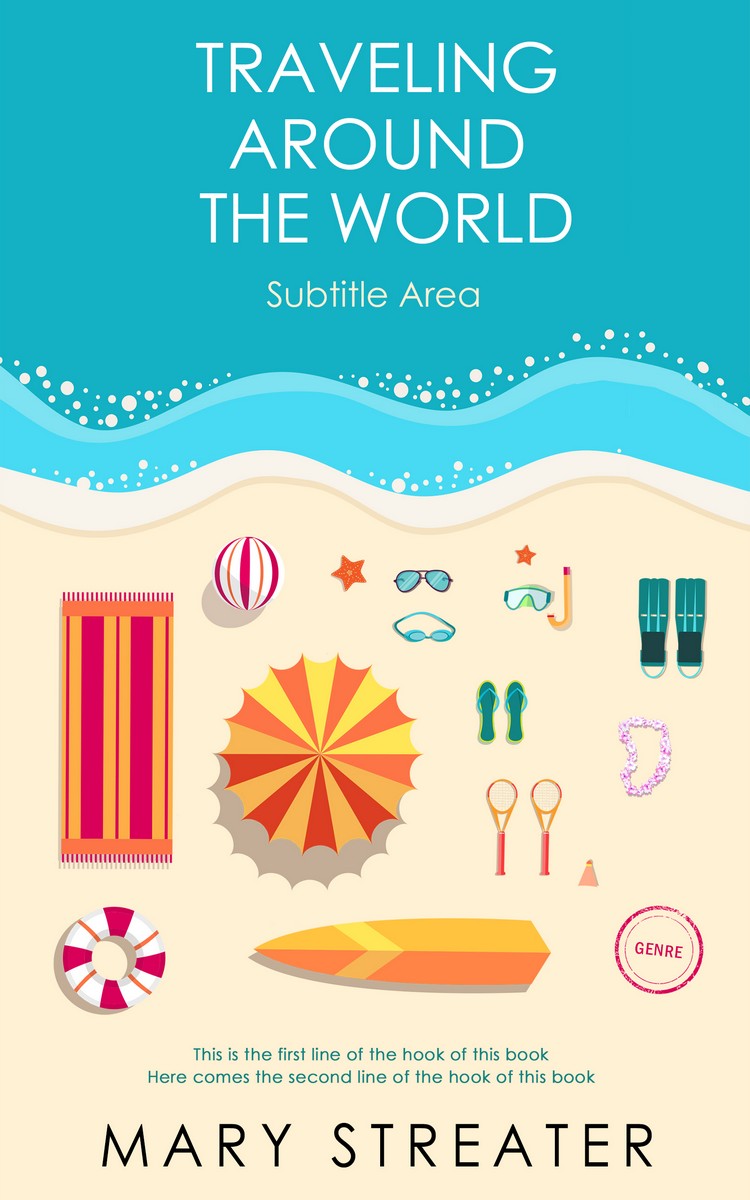 2D view of Premade Travel Book Cover - Java