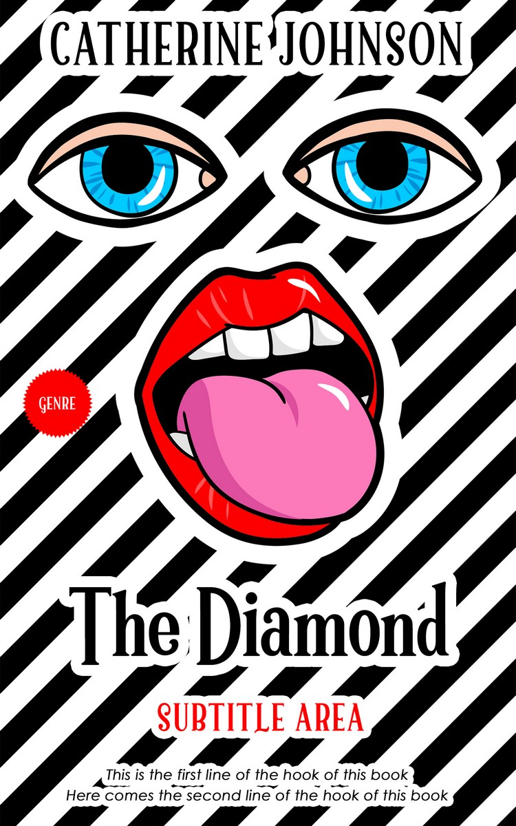 2D view of Premade Abstract Book Cover - Black