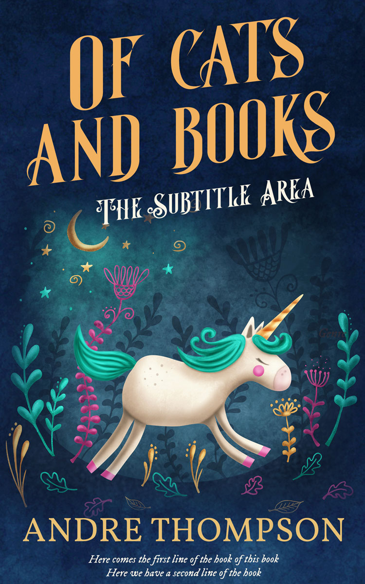 2D view of Premade Fantasy Book Cover - Nile Blue