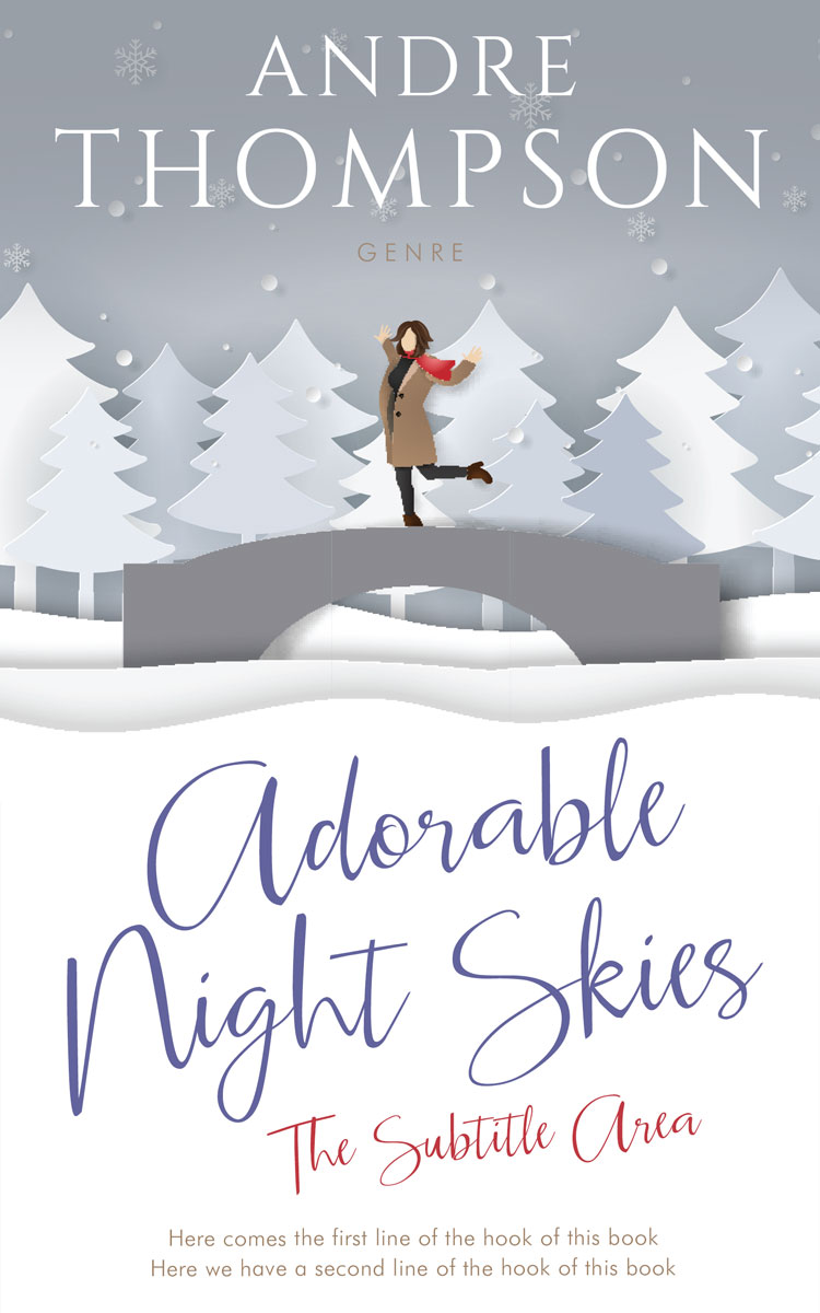 2D view of Premade Romance Book Cover - Aluminium