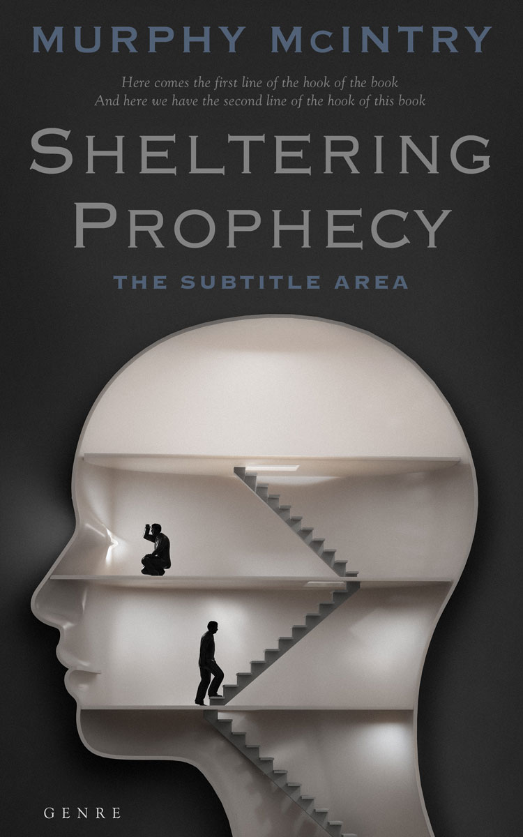 2D view of Premade Self-Improvement & Self-Help Book Cover - Cloudy