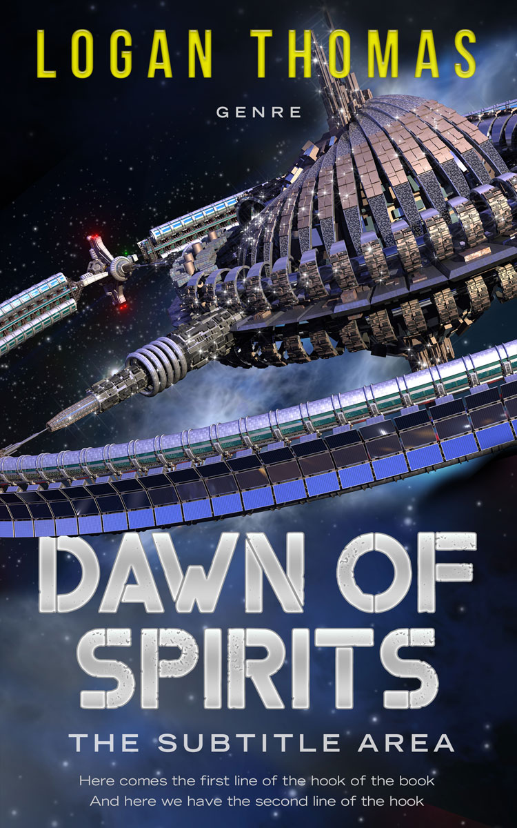 2D view of Ebony Clay #6217 - Premade Science Fiction Book Cover