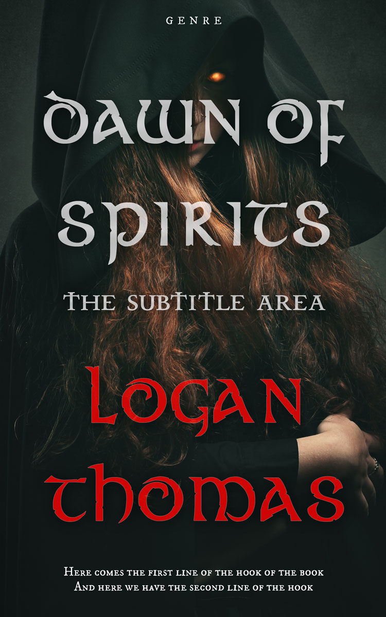 2D view of Premade Fantasy Book Cover - Heavy Metal