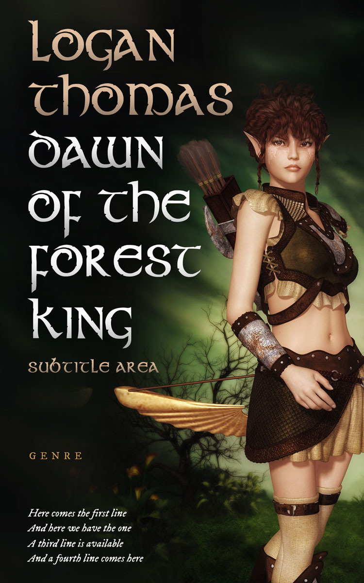 2D view of Indian Khaki #6259 - Premade Fantasy Book Cover